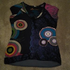 Desigual sleeveless embellished tee